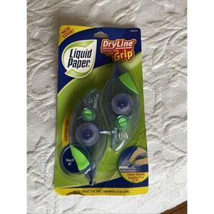 Paper Mate Liquid DryLine Grip Correction 2 Count (Pack of 1)‎ Blue New 5mm Wide